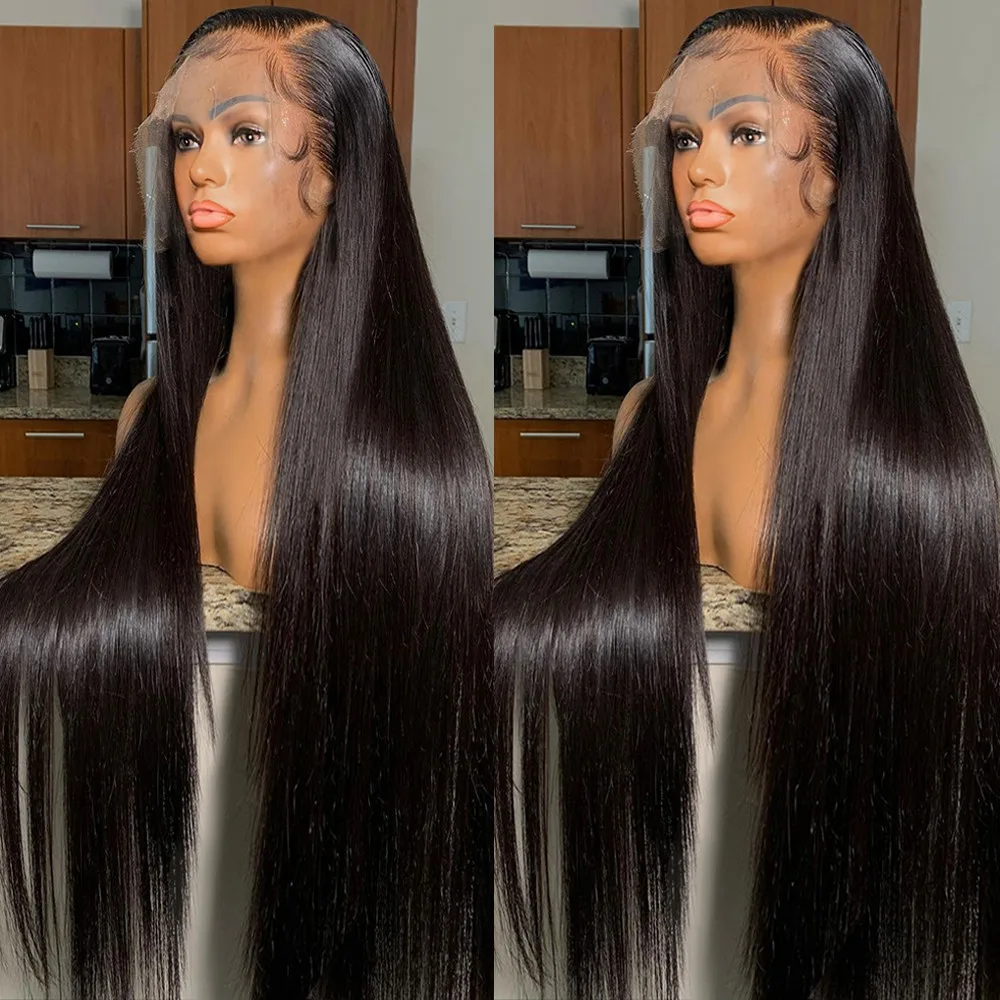Straight Human Hair Wigs 13X6 Hd Lace Frontal Wig Brazilian Bone Straight 30 40 Inch 13X4 Lace Frontal Human Hair Wigs for Women 4