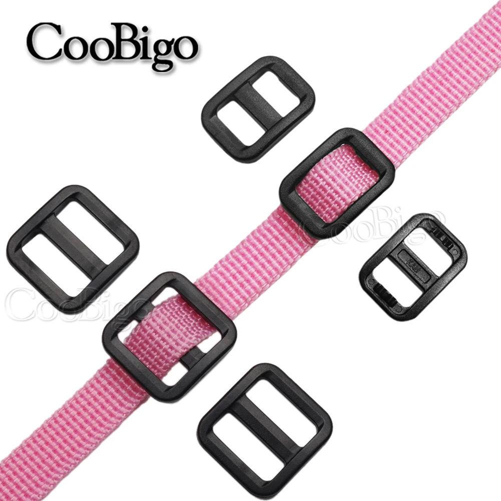 Fibbie Tri-Glide In Plastica POM Per Zaini E Cinghie - Cursori Regolabili Antiscivolo (37x30mm)