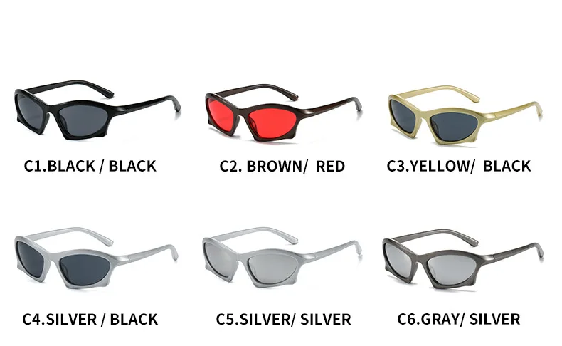 Steampunk Sunglasses 2023 Women Men  Fashion Cyberpunk Y2k Sun Glasses For Female Trend Mirror Shades Eyewear Bat Goggle UV400