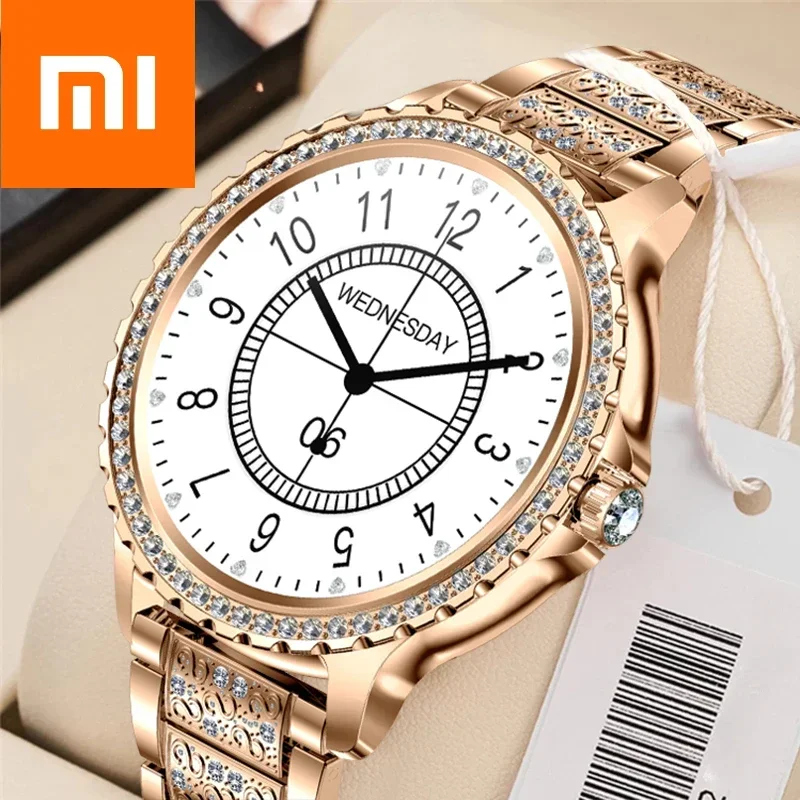 Xiaomi Fashion Women Bluetooth Call Smart Watch 1.32 "360*360 Hd Screen Sport Fitness Ladies Smartwatch Diamond Band + Gift
