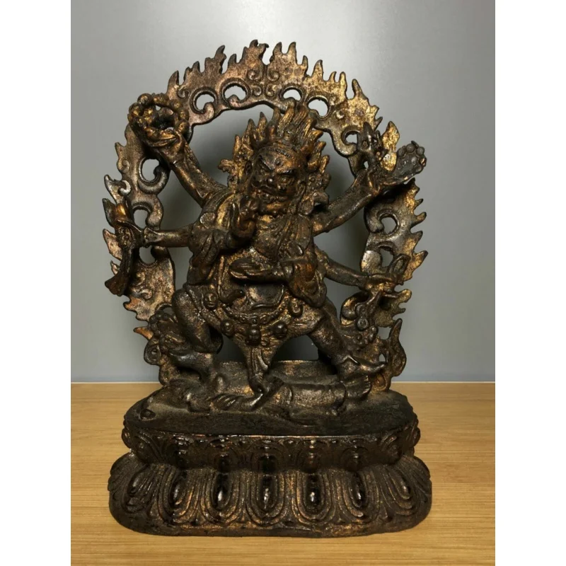 

8.5" Chinese Antique Old dynasty bronze gilt Tibetan Buddhism Buddha statue