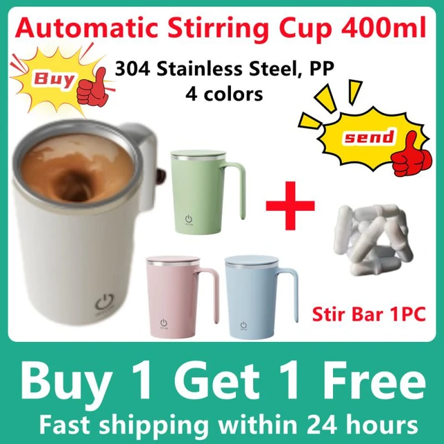1PC Automatic Coffee Mug 304 Stainless Steel Mug Electric Stirring
