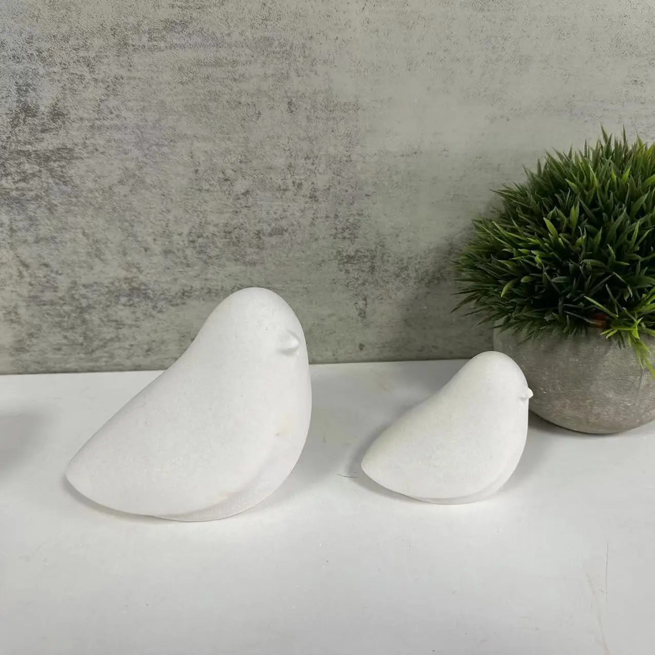 Stereoscopic Bird Candle Mold Concrete