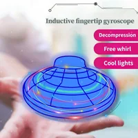 Mini Flying Ball Toys Magic Ball Flying Spinner Flight Gyro UFO Fingertip Drone Aircraft induction gyroscope Decompression Toy 2