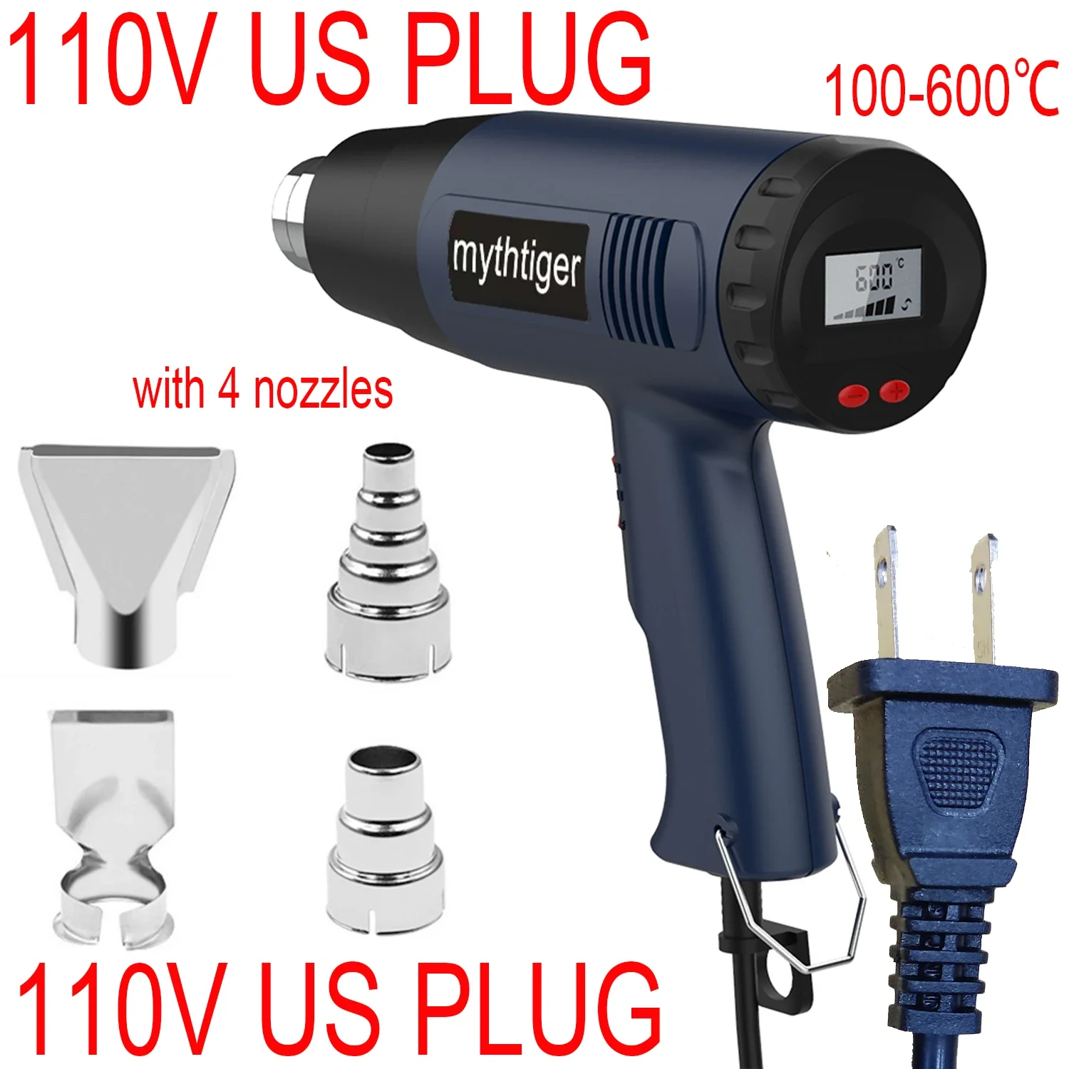 110V US PLUG /220V EU PLUG LCD Display Heat Gun Thermal blower hot air gun Air dryer for soldering Professional power tools hot air gun heat gun