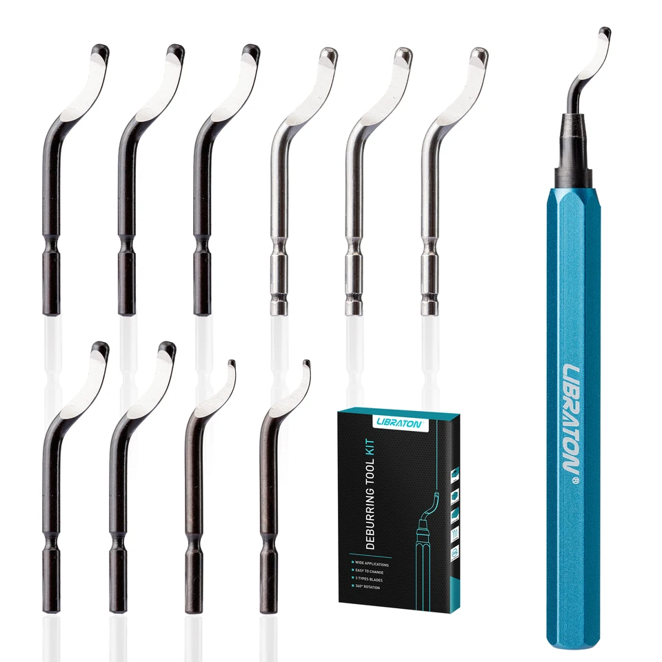 Deburring Tool With 15 Extra High Speed Steel Blades Works On Metal Resin PVC And 3D Printed Plastic Edges Copper Resin Art Work