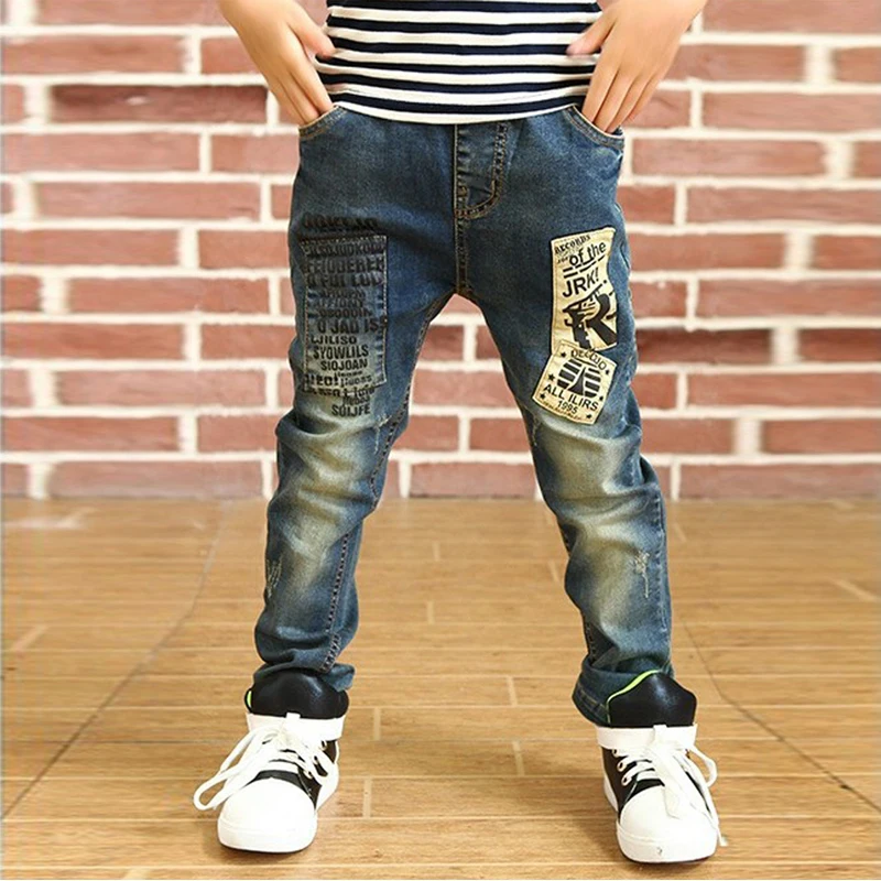 Enfants jean slim garçons bas en jean tenue décontracté pantalons enfants vêtements pantalons vêtements jean 4-11 ans
