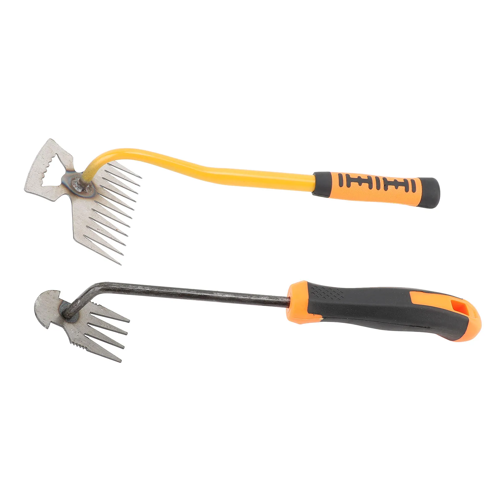 Garden Weeding Rake Ergonomic Garden Hand Rake Multifunctional 4 11 Teeth Efficient Rubber Handle Compact for Cultivating