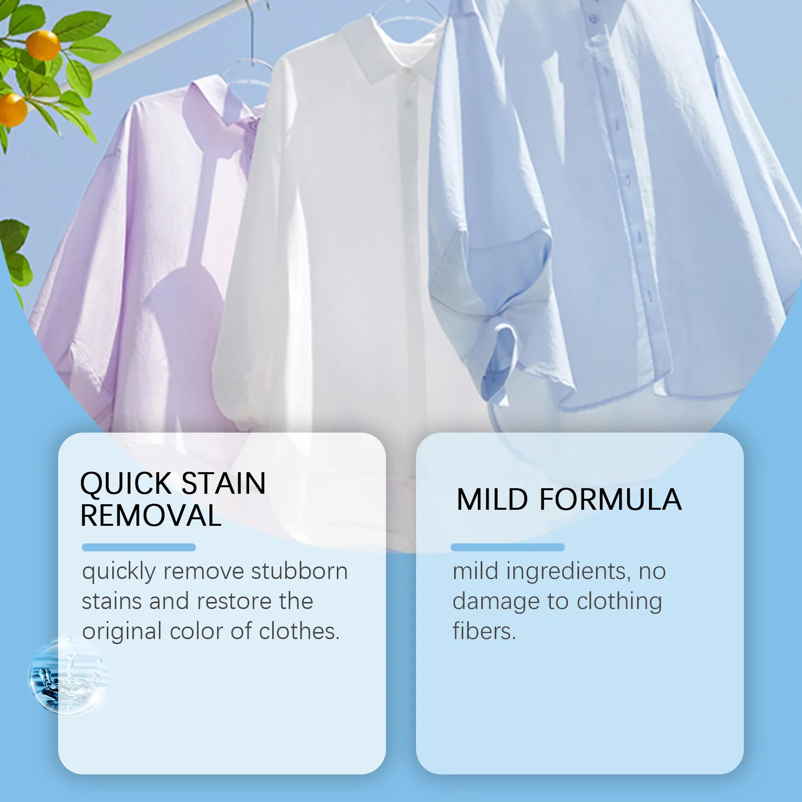 Active Oxygen Stain Remover Clothes Decontamination Oil Sweat Stains Removal Natural Laundry Cleaner Clothing Cleansing Liquid