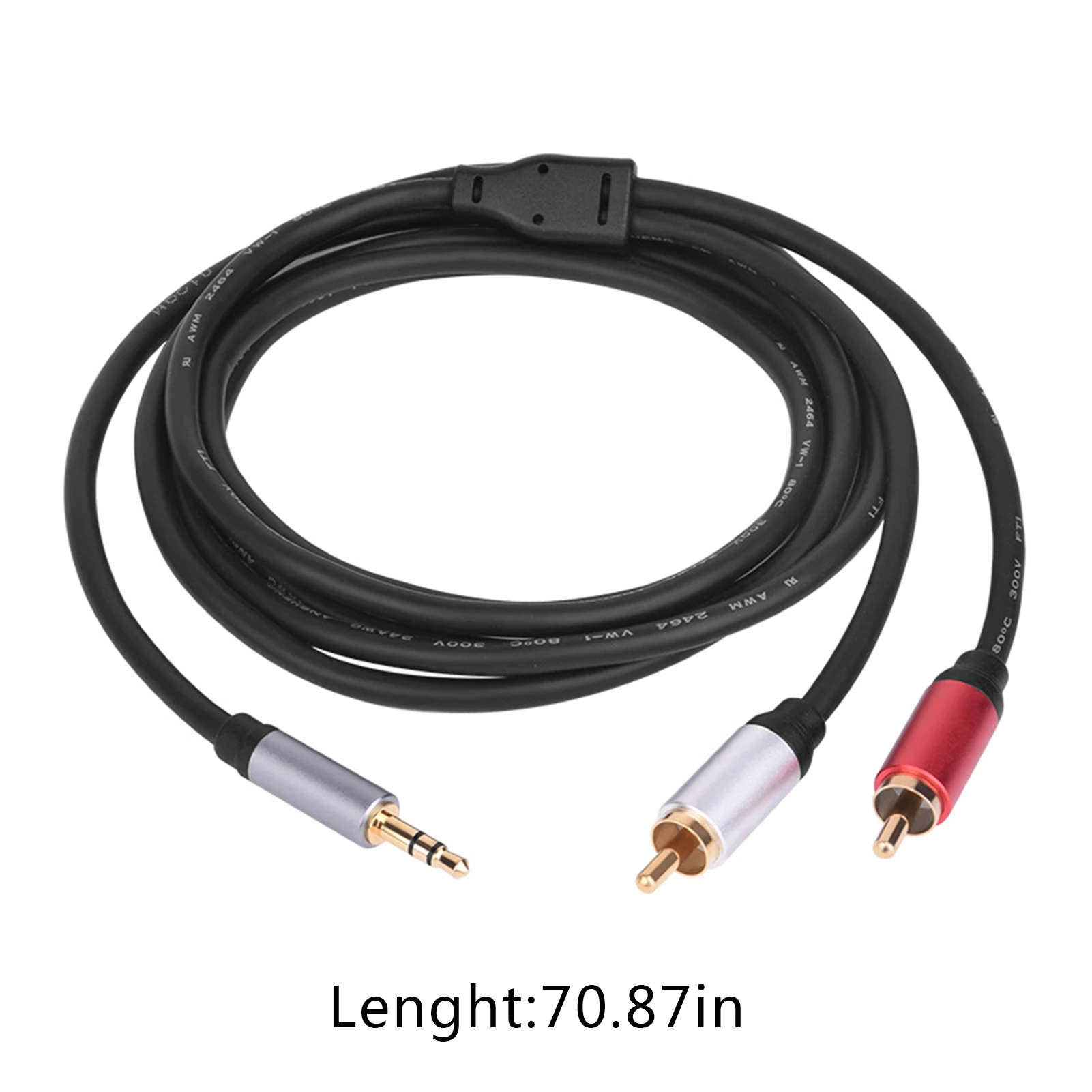 

AUX 3.5mm to RCA Audio Cable, 3.5 mm Headphone Jack to 2RCA | 3.5 Male to RCA Male Auxiliary Adapter Splitter for Amplifier