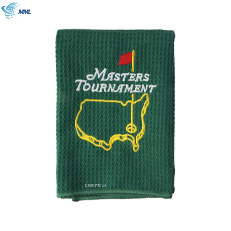 Golf Waffel Handtuch Mikrofaser Feine Stickerei Bergsteigen Schnalle Wasser Absorbieren Schweiß Reinigung Sport Handtuch