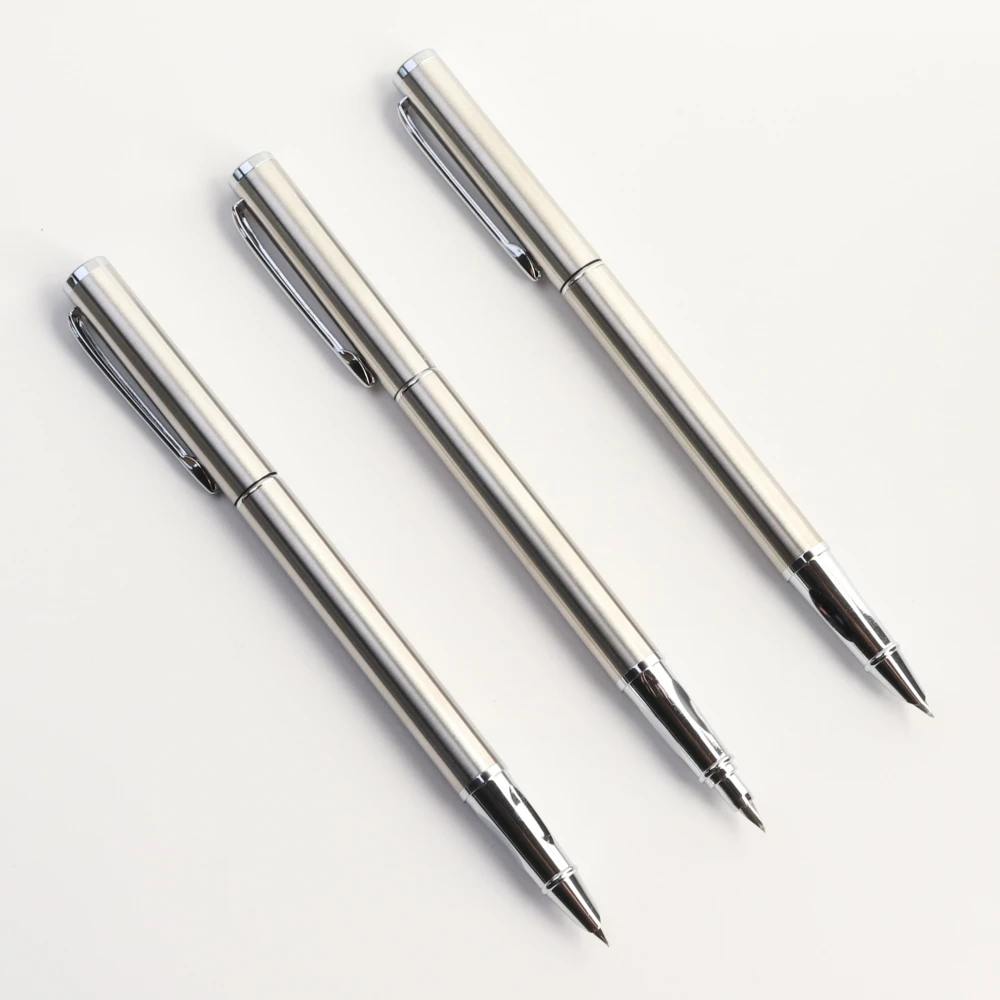 Luxury Metal Fountain Pen 0.38/0.8/1.3mm Curved Nib Student Writing Pen School Art Exercise Signature Supplies Office Stationery 6