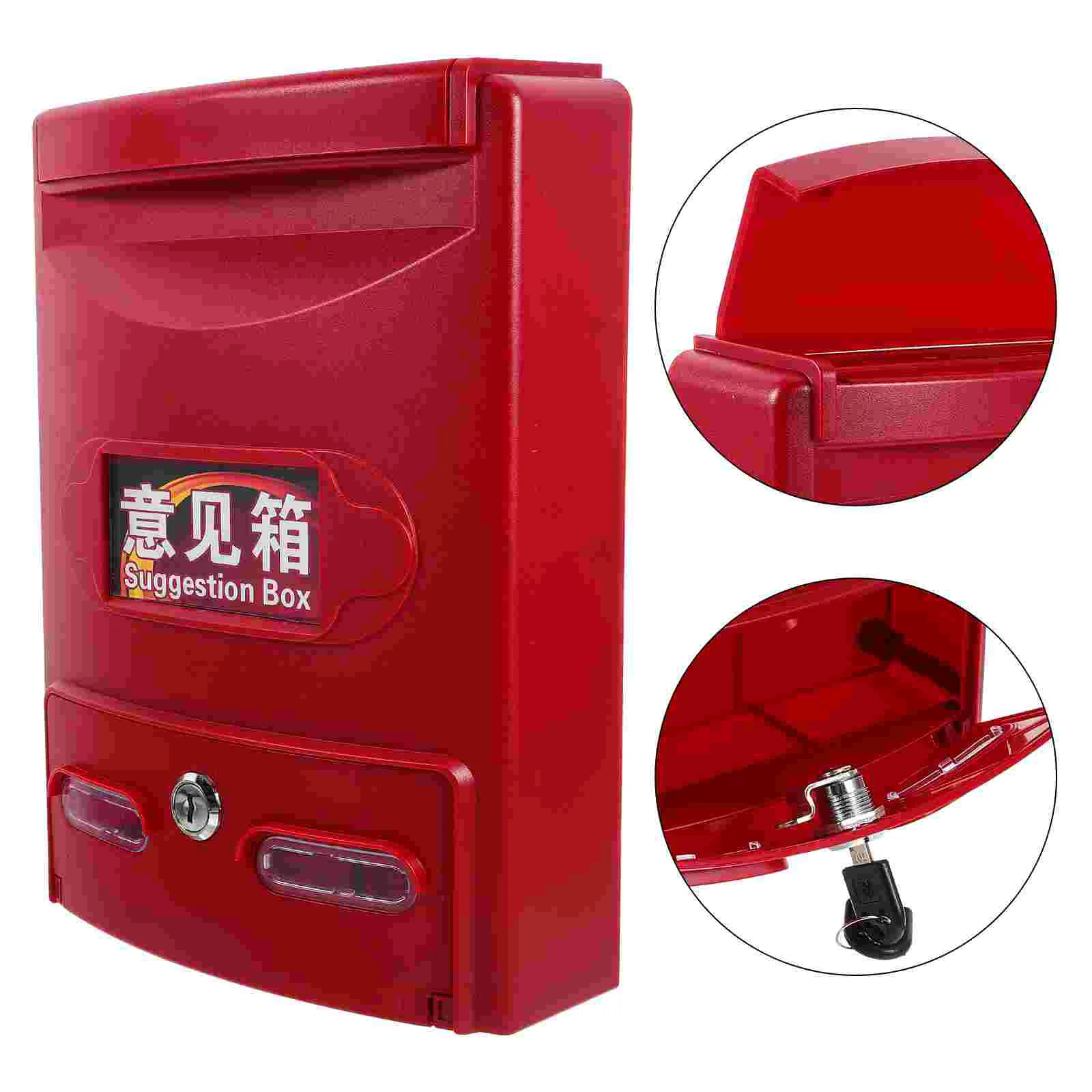 Wall Mount Mailbox With Lock Versatile Box Secure Storage Modern Garden Letter Slot Door Post Home Durability Plastic Mailboxes