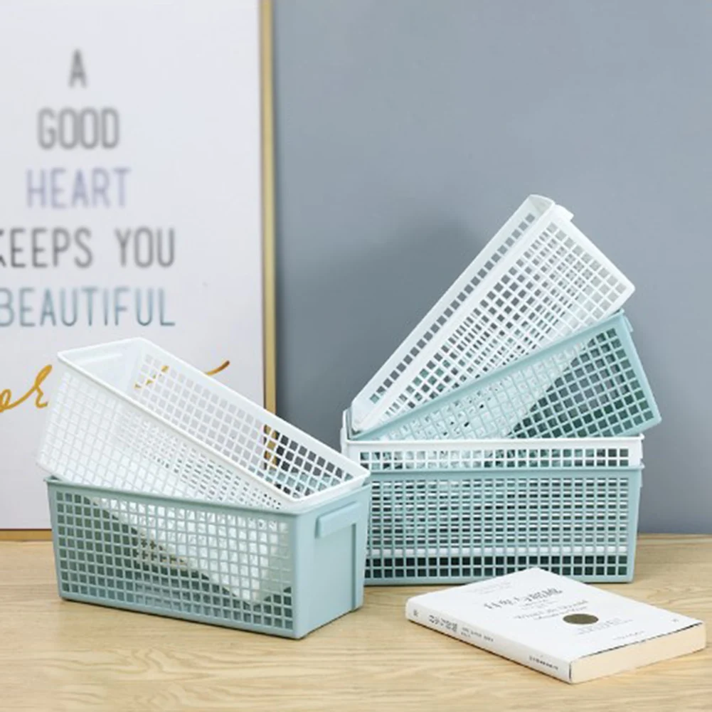 

High Quality Living Room Home Storage Basket Storage Box Balcony Desktop Storage Basket Durable Green Hollow Out