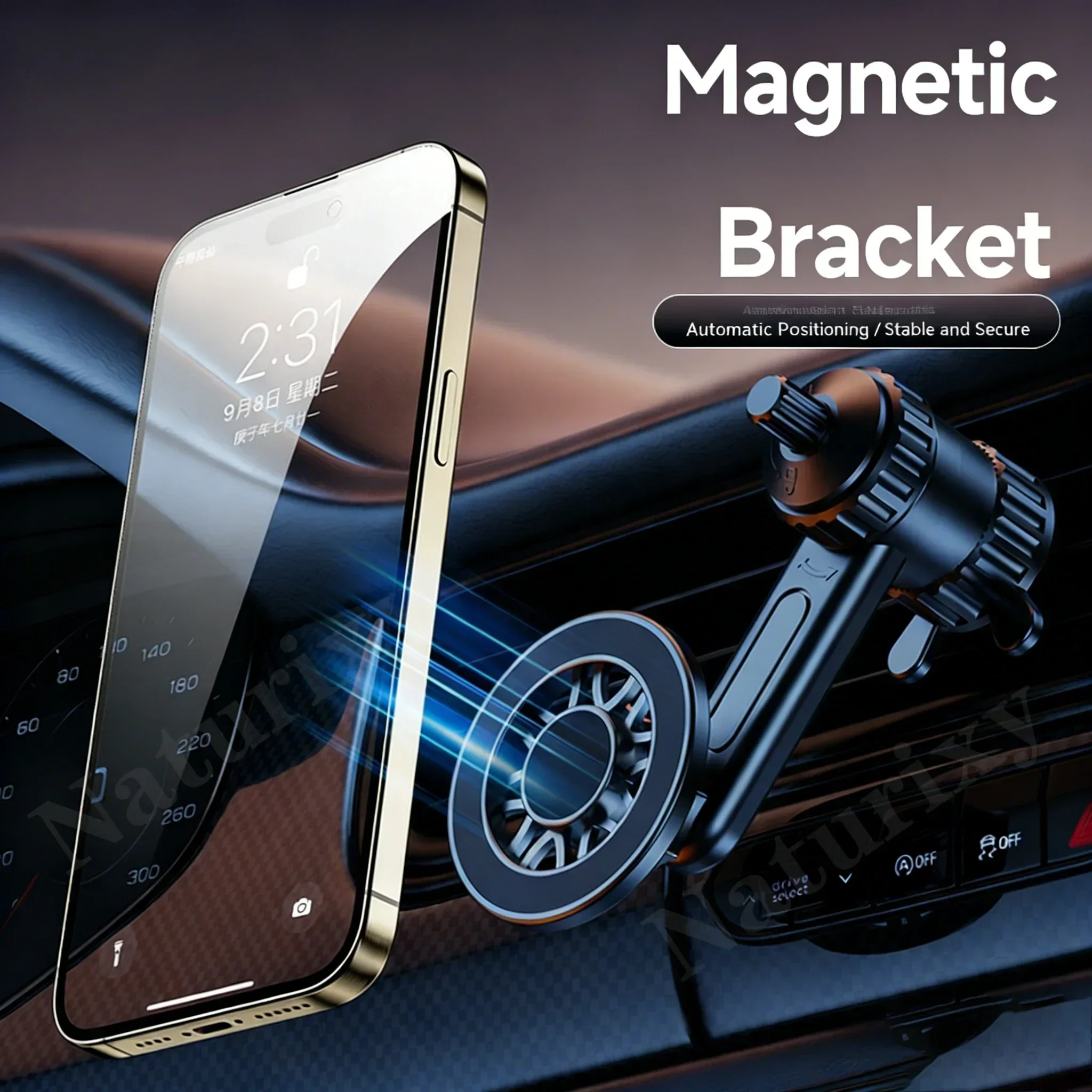 Magnetic 360° Rotating Car Vent Phone Holder
