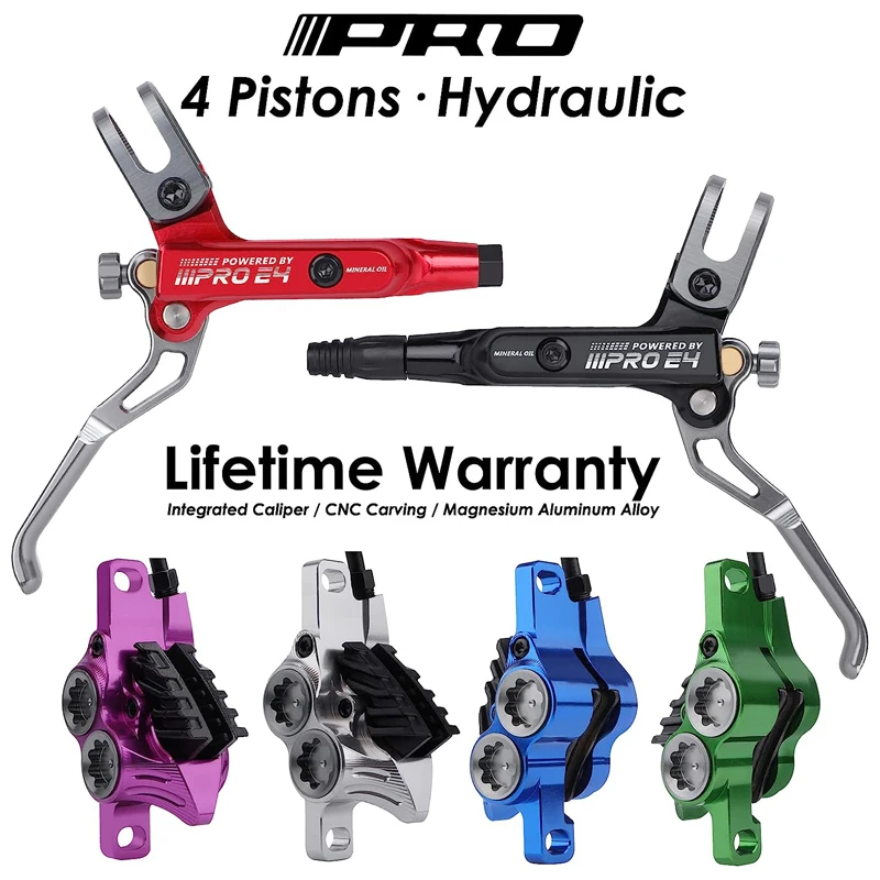 IIIPROE4Ultralight4PistonBicycleHydraulicBrake8001550mmMTB