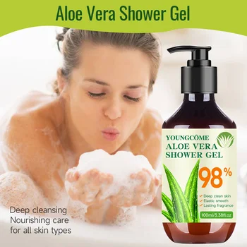 Aloe Vera Moisturizing Shower Gel,suitable for all skin types,Deep cleans pores,Improves the texture of skin Moisturizing Smooth 1