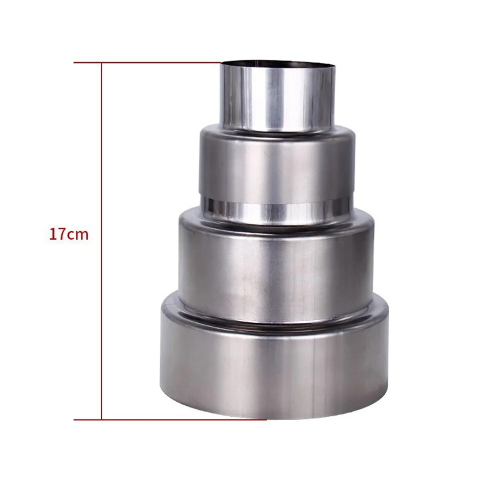Stainless Steel Flue Exhaust Pipe Reducing Joint Chimney Adaptor Stove Pipe Household Ventilation Accessories duct pipe connector flange connector