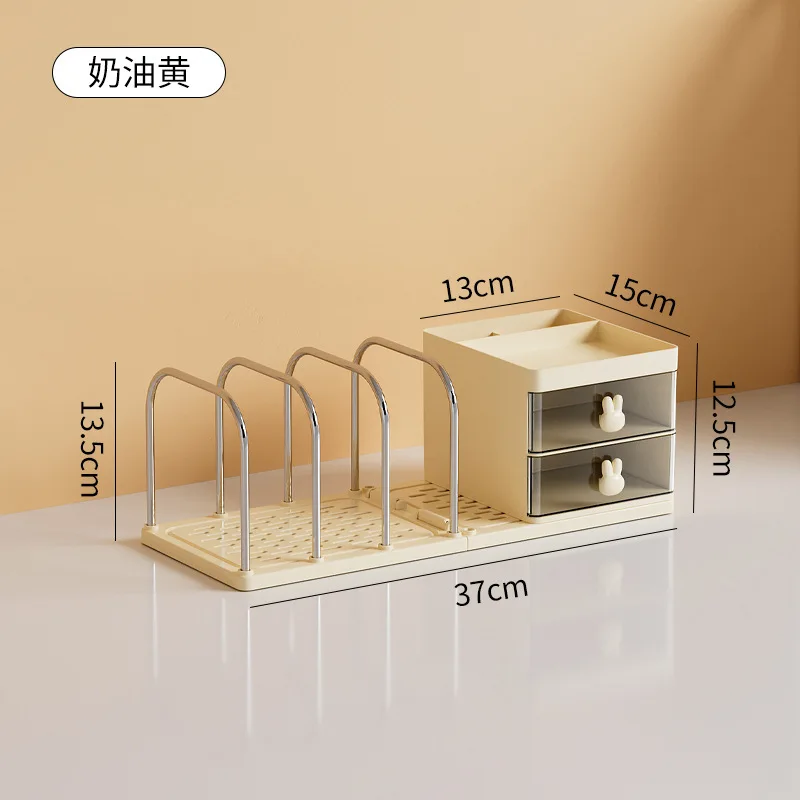 Desktop Book Organizer and File Holder - Stylish Home and Office Storage Solution