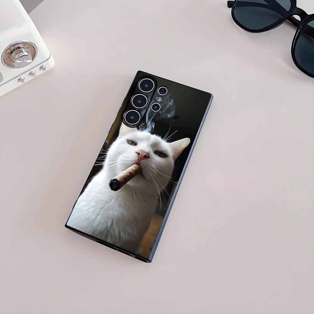 Pet Cat Funny Memes Frosted Non-Slip Full Cover Phone Case