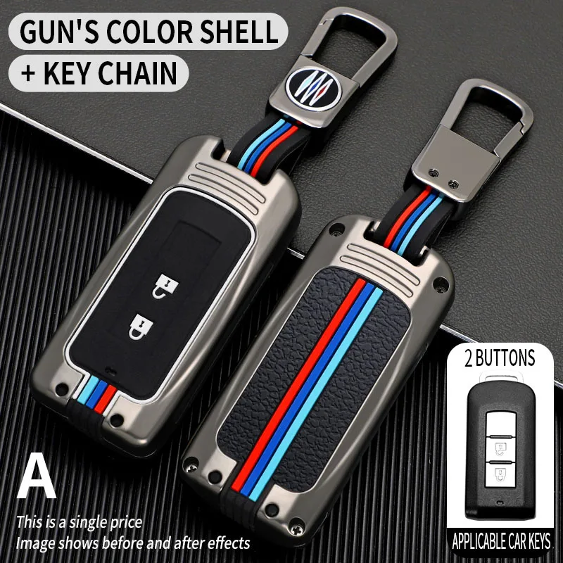 Car Key Case Fob Shell Cover For Mitsubishi ASX L200 Outlander Eclipse Cross Pajero Sport Lancer Accessories Styling Keychain - Se71f419fc0004e7288f4ecce411c0e71I