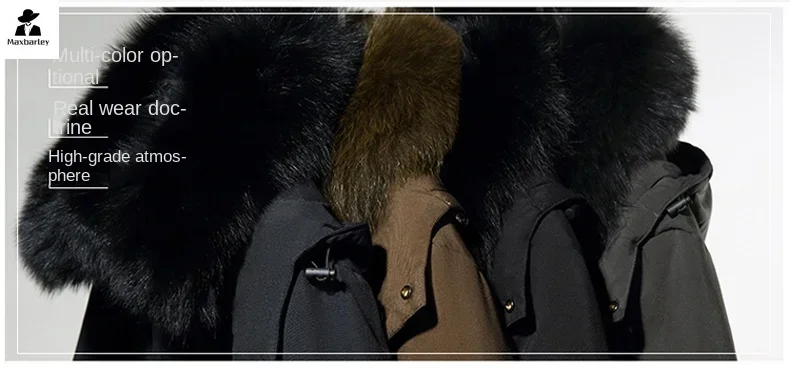 Men Luxury Winter Down Jacket Business Soft Comfortable Big Fur Collar Hooded Feather Duck Puffer Jacket