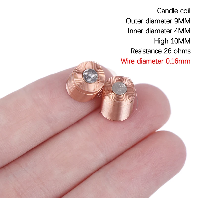 1PC Pure Copper Magnetic Levitation Coil 9*10MM Cylindrical Copper Coil Electromagnetic Accessories