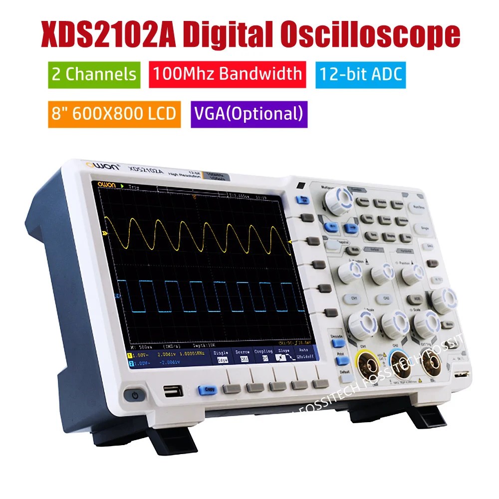 

Цифровой осциллограф OWON XDS2102A, ЖК-дисплей, 2 канала, 100 МГц
