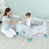 Hexagonal Baby Barrier, Ocean Ball Pool, Children's Indoor Play Fence, Safe Crawling Mat, Baby Playground Playpen 1