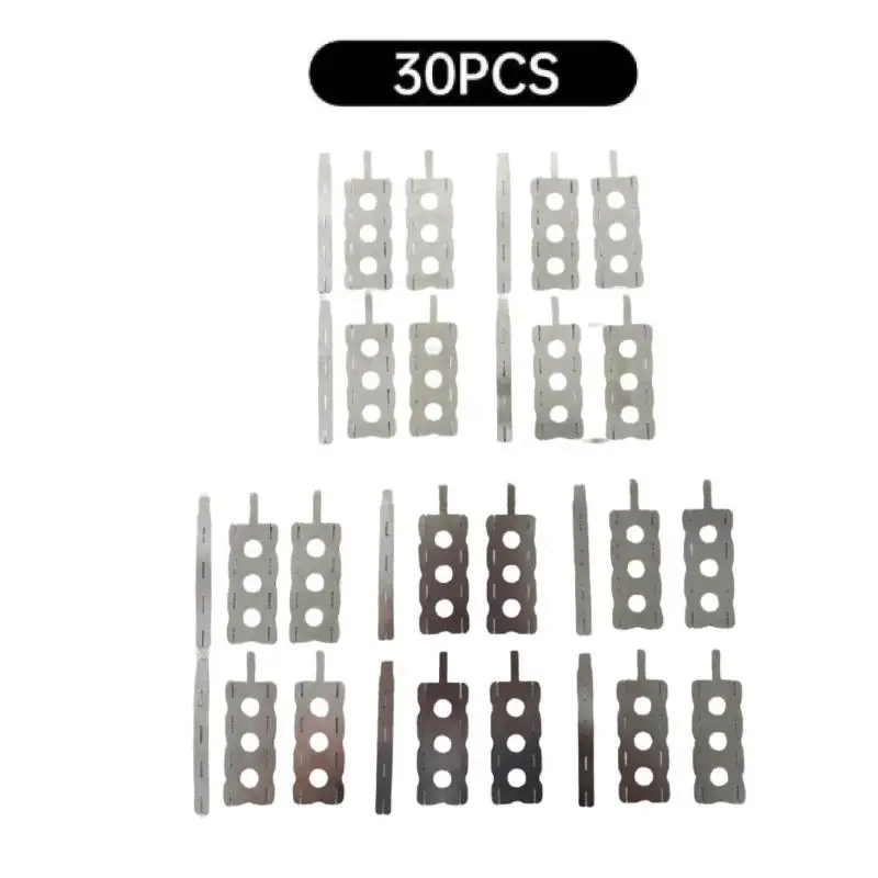 30 Count 18650 Lithium Battery Nickel Sheets, 5Set Polygonal Battery Connection Sheets for Spot Welding Machines