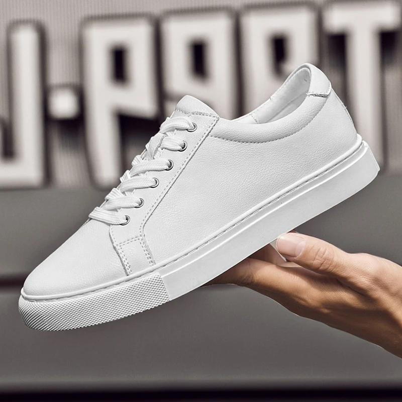 Genuine Leather Men's Casual Breathable Sneakers Fashion Designer Walking Footwear Male Running Vulcanize Shoes Trainers_vogvips.com