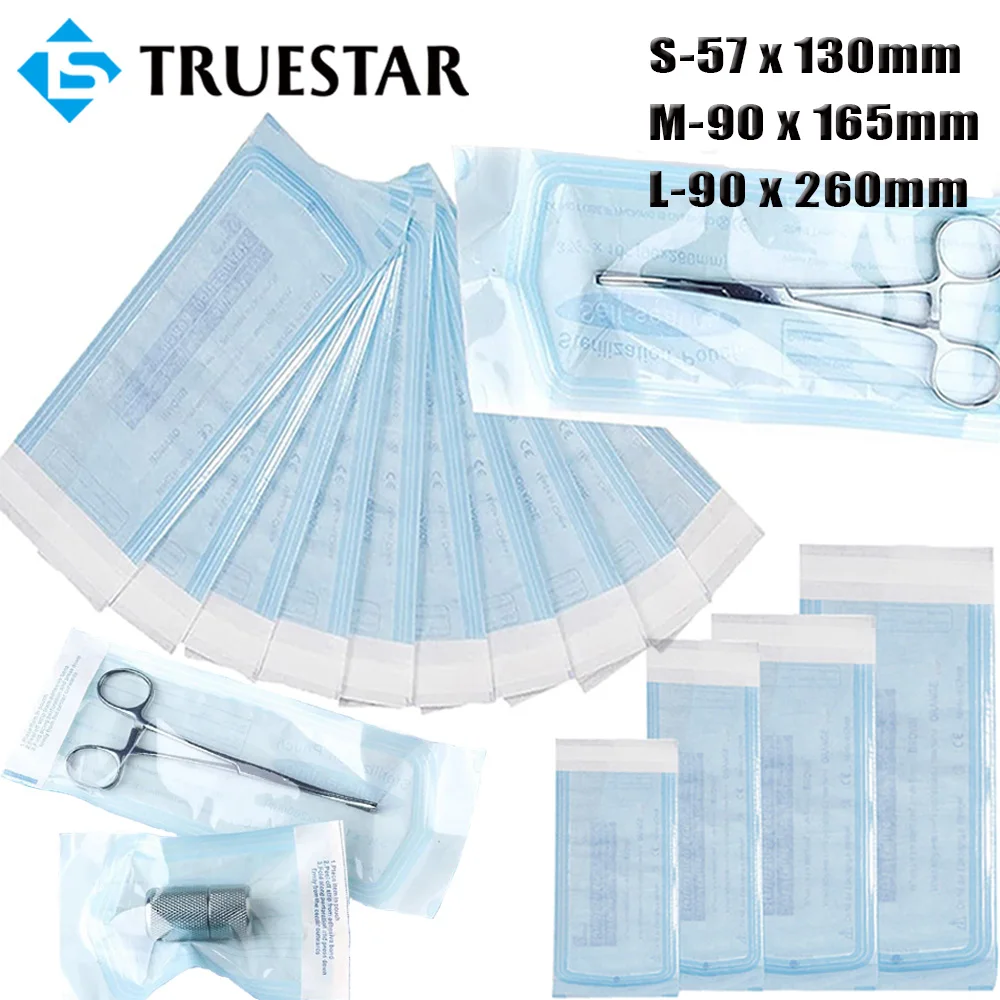 20PCS Disposable Self-sealing Sterilization Pouches Bag S/M/L Self-adhesive Clean Bags Puncture Pouch Storage Bags Tattoo Supply