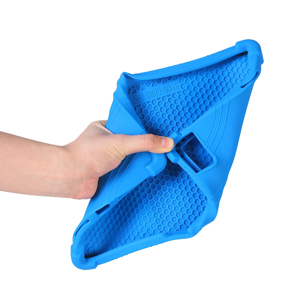 Durable Silicone Tablet Cover with Kickstand - Soft Shockproof Protector