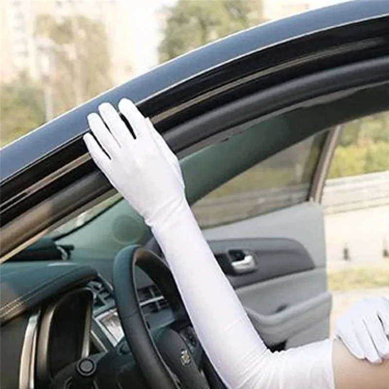 Long Satin Gloves for Women Mittens Monochromatic Women's Fashion Evening and Prom Costume Autumn and Winter satin gloves costume gloves fashion gloves cosplay gloves