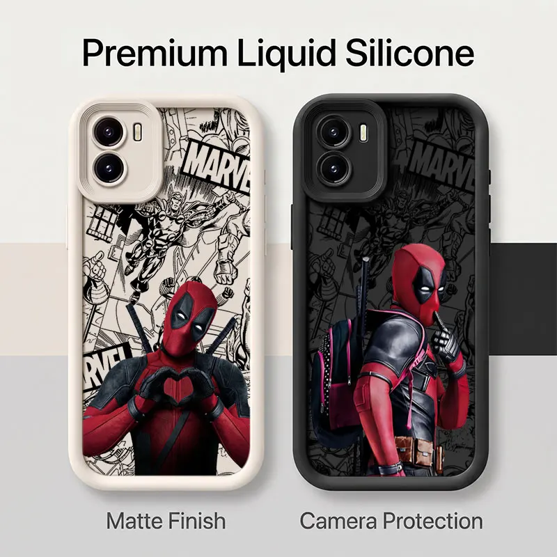 Deadpool Cartoon Design Phone Case - Vibrant & Durable Cover