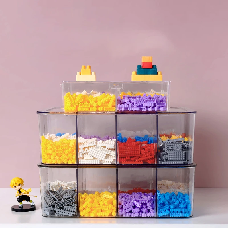 Contenitore trasparente per scatola Organizer con divisorio per mattoni  Lego, accessori per giocattoli, gioielli, perline, artigianato fai da te,  attrezzatura da pesca, vite - AliExpress