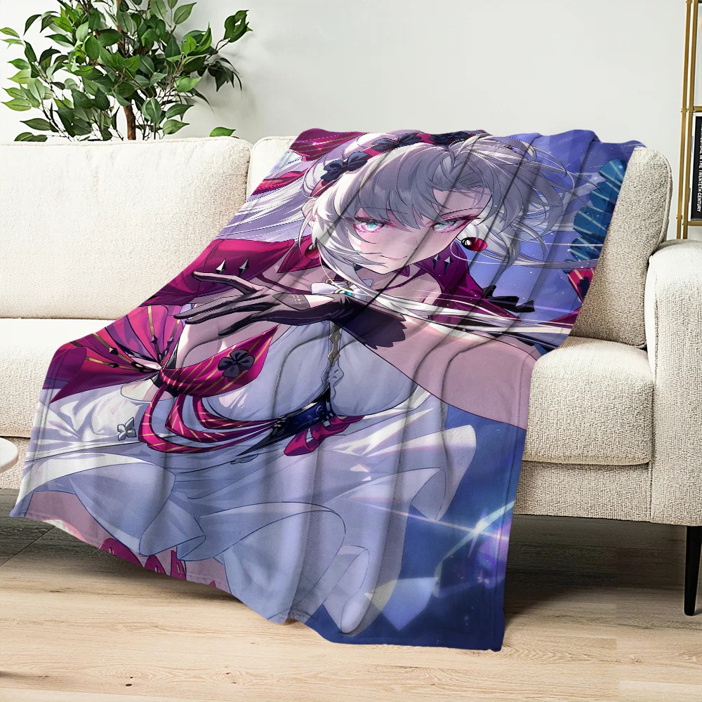 Game Wuthering Waves Carlotta Blanket Plush Nap Sofa rug for Living Room Warm Office Bedroom Birthday Home Travel Kid Gifts 2