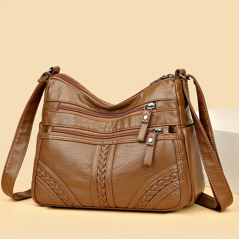 Women's crossbody bag - adjustable shoulder strap, zipper closure, single shoulder, ideal for casual travel and daily use