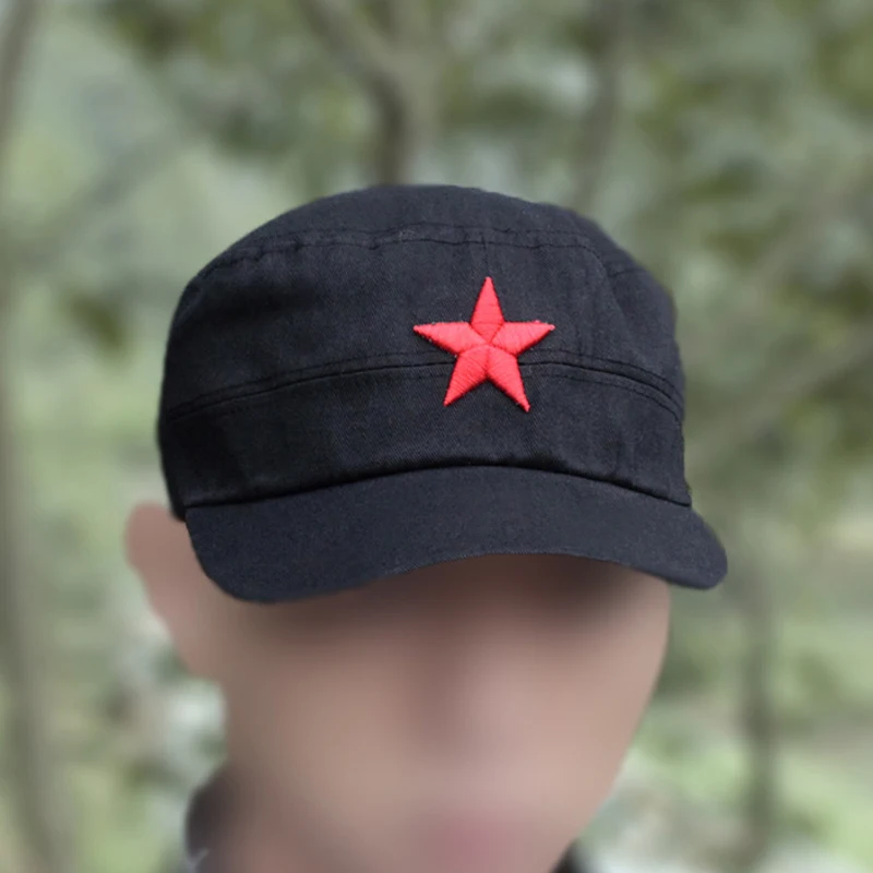 Classic Men Military Caps Training Men's Women's Flat Top Baseball Caps Adjustable Army Red Star Sun Hats Outdoor Casual Sports