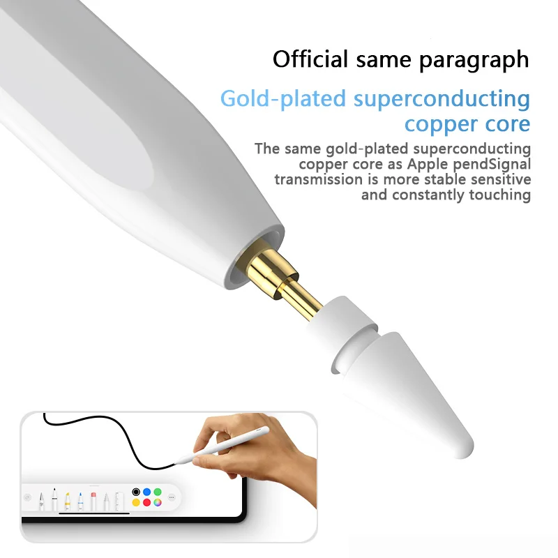 Apple Pencil 2 1 용 자기 무선 충전 스타일러스 펜 iPad Air 4 5 Pro 11 12.9 Mini 용 iPad 연필 손바닥 거부 틸트 펜