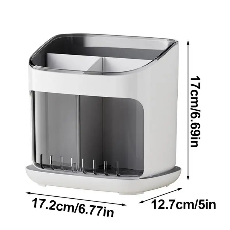 Utensil Holder Cutlery Drainer Kitchen Tableware Storage Bucket Plastic Chopstick Spoon Storage Rack Detachable Kitchen Tools 6