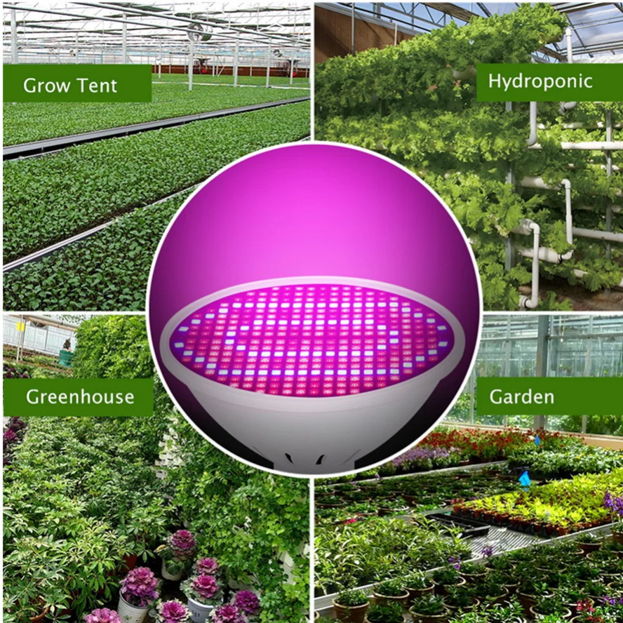 Led grow lamp E27 220V Full Spectrum UV for Hydroponic Plant Flower Seedling