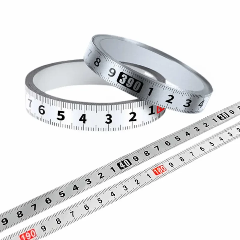 Self-Adhesive Measuring Tape tape measure Stainless Steel Workbench Ruler Adhesive Backed Metric Scale Rust-Proof Durable