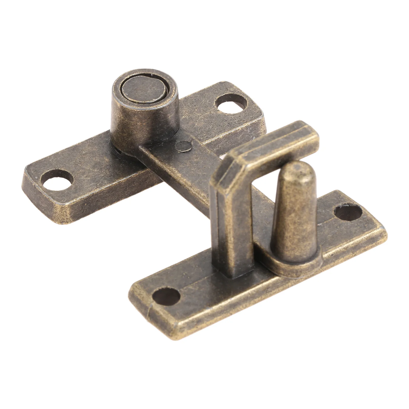 Barn Sliding Door Lock w/screw Metal Guard Latch Bolt 4 Hole Antique Bronze Safe Window Chain 6*49mm Jewlery Box Wine Bag Decor