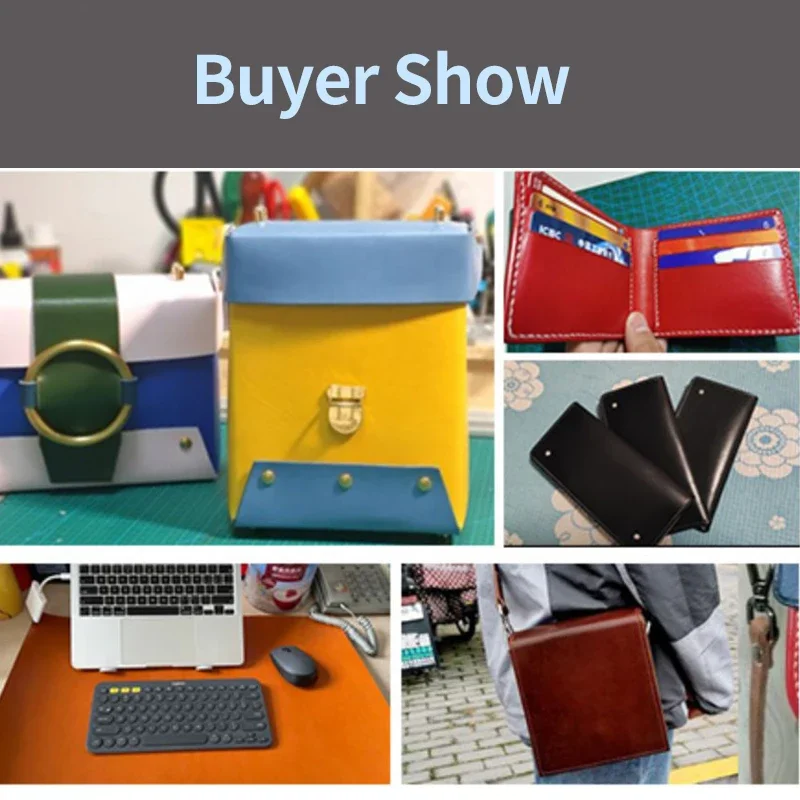 WUTA 13x26cm Full grain cowhide waxed bull vegetable tanned leather piece DIY genuine leather material 12Color available leather material