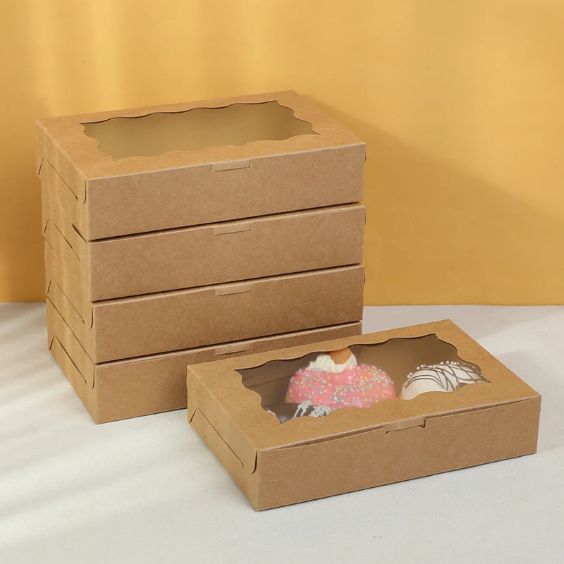 10/20Pcs Cake Dessert Boxes with Clear Window, Paper Bakery Packaging Boxes for Cupcake... - SKU CDB02021 - UGI Packaging