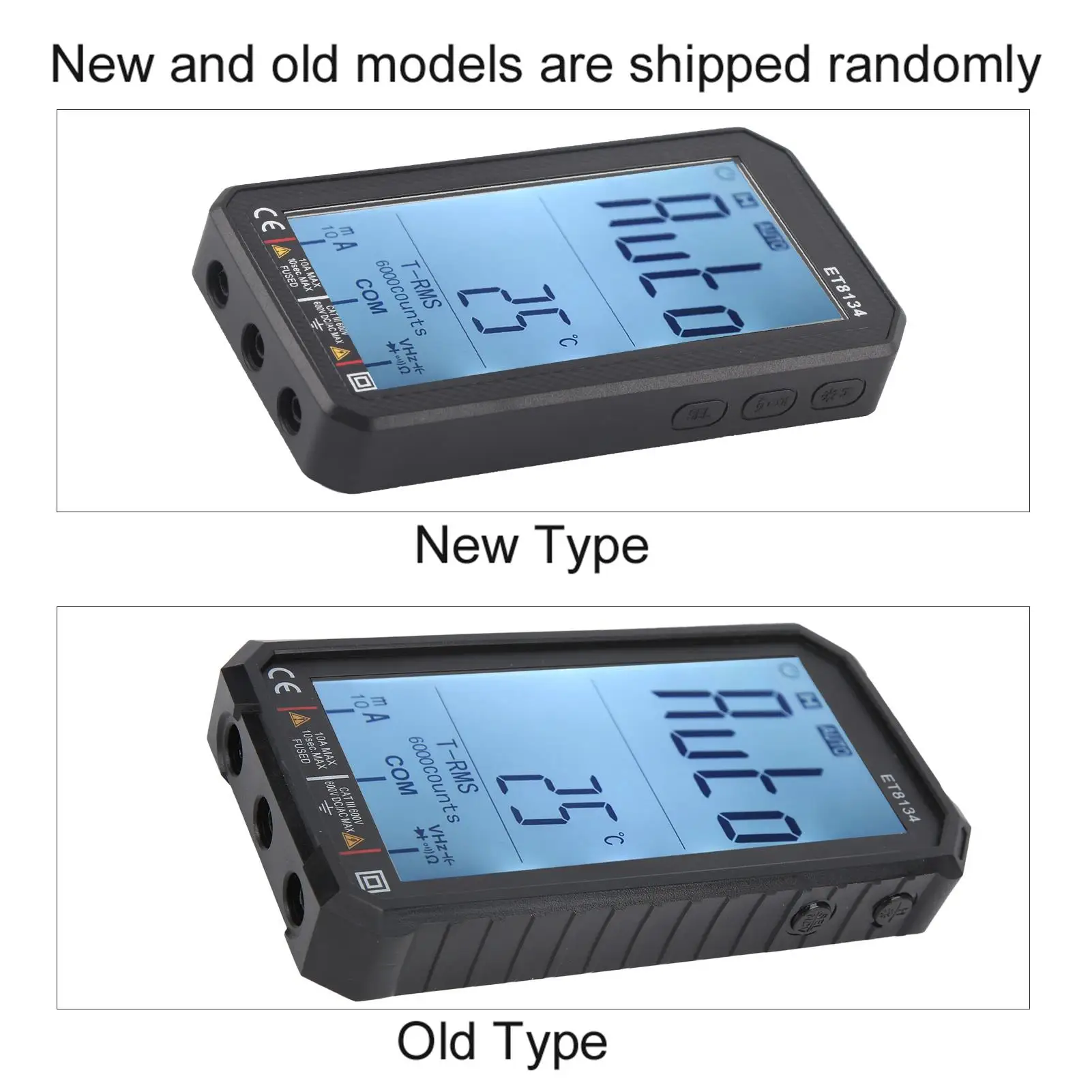 ET8134 Digital Multimeter-10A 600V LCD Multi-Function Ammeter with Alarm Feature