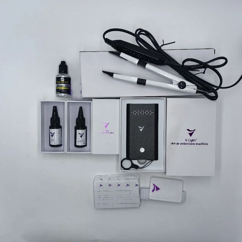

Горячая Распродажа, глобальная машина для наращивания волос с невидимым клеем V светильник/V-шарики клея для наращивания волос system, высокая технология