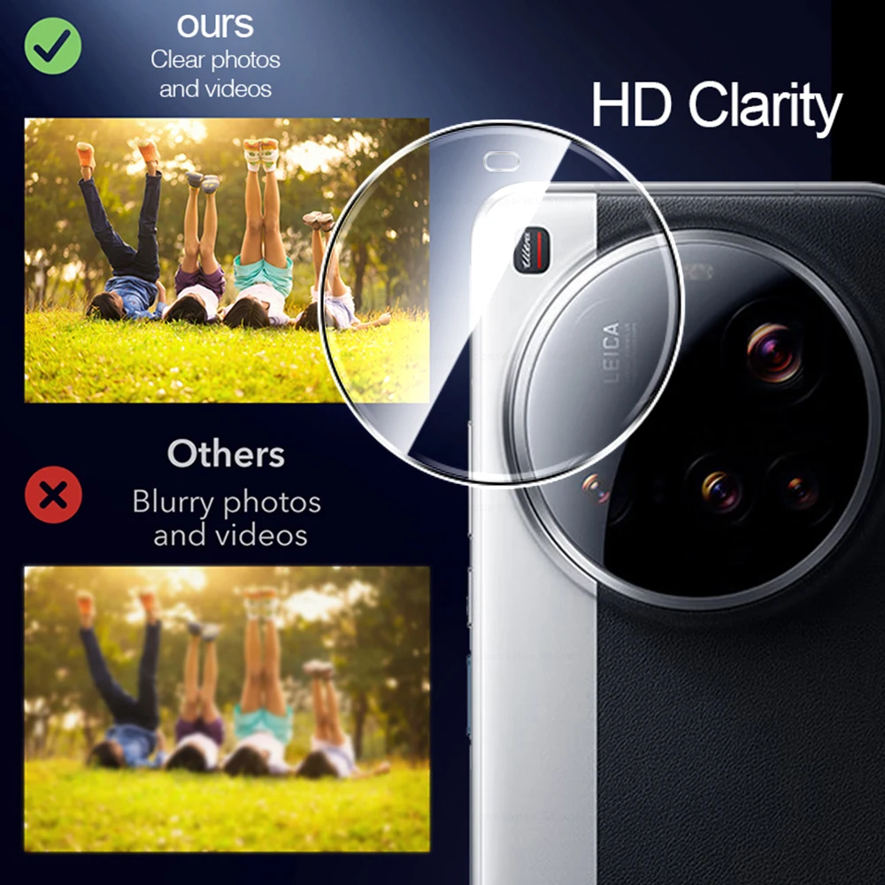 Premium HD Curved Tempered Glass Camera Lens Protectors - 2 Pack