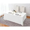5 Pack White Rectangle Tablecloth 90 x 132-inch Rectangular Polyester Table Cloth for Weddings, Banquets, or Restaurants 6